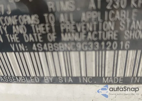 2016 Subaru Outback 2.5I Limited from USA, damaged, VIN 4S4BSBNC9G3312016